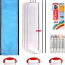 DIY Kites for Kids Kite Making Kit Bulk, Decorating Coloring Kite Party Pack,White Diamond Kite Kits