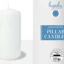 5 x Hyoola White Pillar Candles 3x6 Inch - Unscented Pillar Candles - 6-Pack - European Made