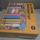 Fusihey Craft Supplies for Kids  Kids Craft Kit Box with 3000+ Pieces, Arts and Crafts Kit for Kids Ages 48 & 812, Storage Craft Box for Girls Boys, Bulk Art Materials Set Gift