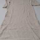 Women's Wool Knit Dress Solid Color Pullover Crewneck 3/4 Sleeve Loose Midi Dresses, Size M