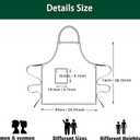 4 Pack Black Aprons, Black Apron with Pockets, Water and Oil Resistant for Women Men Cooking Kitchen Chef Apron