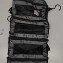  Suitcase Organizer, Travel Luggage Organizer Portable Hanging Travel Shelves Collapsible Hanging Packing Cubes for Carry on Suitcase, Black, M