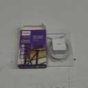 Philips USB Wall Charging Kit, 60W GaN USB C Charger Block with 6ft Braided Cord, Dual Port USB Cube for iPhone 16 Series, 15 Series, iPad Pro, Foldable Plug, White Charging Box, DLP3523W/37