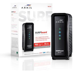 ARRIS (SB6183) Cable Modem - Fast DOCSIS 3.0 16x4 Gigabit Cable Modem, For Comcast Xfinity, Cox, Spectrum and more, 1 Gbps Port, 400 Mbps Max Internet Speed