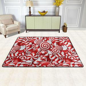 Christmas Sweets Bath Mat for Bathroom Non Slip Candy Canes Bath Rugs for Tub Shower Sink Washable Kitchen Mat Rug for Floor Absorbent Door Mat Outdoor Indoor Entrance for Home Office Farmhouse 36X24