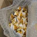 M MCIRCO 175 Piece Gold Dinnerware Set - 50 Plastic Plates, 25 Cups, 25 Pre Rolled Napkins with Plastic Silverware, Disposable Gold Dinnerware Set for 25 Guest