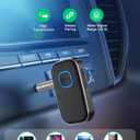 COMSOON Bluetooth AUX Adapter for Car, Noise Reduction Bluetooth Receiver for Music/Hands-Free Calls, Wireless Audio Receiver for Home Stereo/Speaker, 16H Battery Life/Dual Connect (All Black)