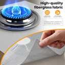 Stove Top Covers for Gas Burners, Stove Burner Covers Heat Resistant, Forsisco Reusable Gas Stove Burner Liners, Easy to Clean Stove Top Protectors Guard for Kitchen Gas Ranges (8pcs Silver)