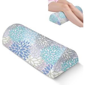 Knee Pillow for Back Sleeping – Half Moon Bolster Pillow for Legs,Under Knee While Sleeping Support, Leg & Back Pain Relief (21.5x9x5 Inches),Machine Washable Cover