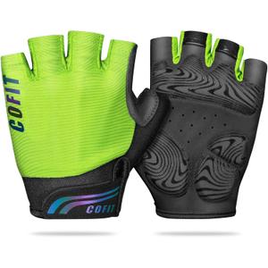 COFIT Anti-Slip Cycling Gloves for Men Women, Touchscreen Breathable Gloves Mountain Bike Gloves for BMX ATV MTB Riding, Road Racing, Bicycle, Climbing, Boating (Medium, 3. Half-finger Green)