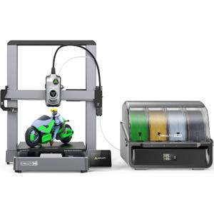 Creality Hi Combo 3D Printer, Multi Color 3D Printer with CFS, 500mm/s High Speed Auto-Leveling Automatic Filament Reading Clog-Free Extruder 95% Pre-Assemble All-Metal Body 10.2410.2411.81inch