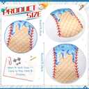 HunnmingRe 14 Inch Ice Cream Drip Baseball Plush Pillow, Soft Stuffed Sports Cushion for Sofa Bedroom Decoration Baseball Team Gift Party Favor(Blue)
