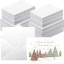 Anscher 100 Pack Blank Cards and Envelopes 5x7" NOT FOLDED - : Heavyweight White Paper Cardstock and A7 Envelopes for DIY Thank You Card, Greetings Cards, Christmas, Invitations, Birthday