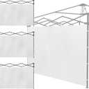 Morngardo Pop Up Canopy Tent Sidewalls with Silver Coating for 10x10 Outdoor Ez Up Vendor Party Tent, Waterproof and UV Protection (Sidewall x3pcs)