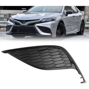 FZJDSD Matte Black Front Bumper Left Driver Fog Light Cover Bezel 8148206190 Compatible with Toyota Camry XSE SE 2021-2023