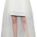 EllieWely Women Floor Length Overskirt Tulle Skirt for Wedding Party (Small-Medium, Ligh Ivory)