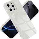 Magnetic Case for iPhone 16 Pro Max 6.9", White Glitter Luxury Slim Shine Edge Silicone Shockproof Phone Case for Women Girls (Magsafe Compatible) (White)