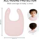 10 Pack Cotton Snap Bibs for Baby Boy Girl, Super Soft Drool Bibs for Teething and Feeding