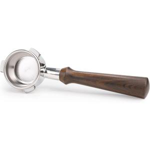 54mm Bottomless Portafilter Compatible with Breville Barista Express, BES870XL, BES870BSXL, BES878BSS, BES880BSS Espresso Machine (Wooden Handle-with Basket)
