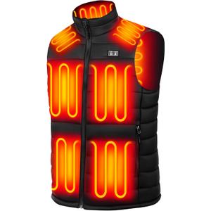 Heated Vest for Men with Battery Pack Included (No Charger), 10 Heating Zones Quilted Insulated Heated Vest Gift Box (Small)