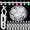 Blulu 1000 Pcs Christmas Light Clips Hooks, Outdoor Universal Gutter and Shingle Clip Compatible with C9 C7 C6 for Roof, Roof Ridge Line, Fence, Icicle Lights (Clear)