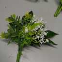 4 Forks Lily of The Valley Artificial Flowers Bouquet,Plastic Flowers for Outdoors,Fake Flowers with Stem,Home Wedding Party Garden Wreath Table Center Pieces Decor (24, White)