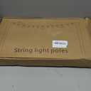 AILBTON 2 Pack 10Ft String Light Poles,Light Poles for Outside String Lights,Outdoor Light Poles with Fork,Metal Pole Stand for Patio,Backyard,Deck