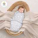 Cute Castle 3-Pack Baby Swaddle Sleep Sacks - Newborn Swaddle Sack - Ergonomic Baby Swaddles Blanket Warp for Boys and Girls - Baby Essentials (0-3 Months - Gray, Letters, Stars)