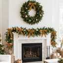 Ouddy Decor 24 Pcs Velvet Bows for Christmas Tree, Vintage Khaki Ribbon Bows Christmas Ornaments for Xmas Tree Wreath Garland DIY Craft Gift Wrapping Bags Home Decor (Khaki, 7" x 6", Width of 1")