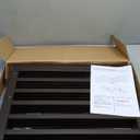 Freestanding Dog Gate Folding Brown Dog Gates for The House Doorways Stairs Pet Gates for Dogs, Doogie Puppy Fence Gate