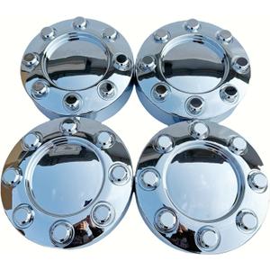 New 2005-2018 F250 F350 Chrome Center Wheel Hub Cap Set
