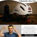 Adult Bike Helmet for Men - Women Bicycle Helmet with LED Rear Light - Certified Comfort Adjustable Baseball Cap Style Cycling Helmets for Urban Commuter Road Biking Scooter, Large