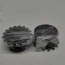 CoColemon Black Iron Pillar Candle Holders Set of 2, Pedestal Candles, 3.15 inches Pillar Candle Holder Plate (Black)