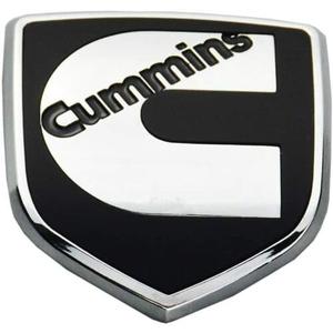 1Pcs Compatible with Head Front Cummin Emblem 3D Badge Nameplate Replacement for 3rd gen 03-09 Cummin (Chrome Black)