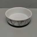 Bone Dry Pet Bowl Collection Ceramic Set, Medium, Marble, 1 Count White