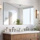 CILIBER Frameless Mirror, 30x48 Rectangle Bathroom Mirrors for Wall, Large Frameless Vanity Mirror Over Sink with Polished Edge, 3mm Tempered Glass, Hangs Horizontally or Vertically
