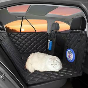 Dog Car Seat Cover for Back Seat, Hard Bottom Back Seat Extender for Dogs - Supports 400lbs, 2025 New Waterproof, Scratch Resistant, Anti Slip Portable Dog Hammock