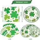 St Patrick's Day Party Tableware, Lucky Green Shamrock Plates and Napkins, St Patricks Day Theme Party Decorations