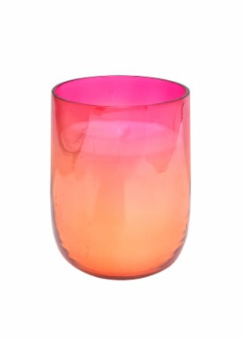 6OZ Iridescent Glass Candle Pink