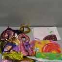 Donut Themed Birthday Party Decorations, Doughnut Colorful Backdrop Tablecloth, Happy Birthday Banner, Macaron Foil Balloons, Cake Topper, Hanging Swirls for Boys Girls Princess