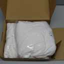 Asee'm 10x8FT Ivory Backdrop Curtains for Parties, Polyester Photo Fabric Curtain Backdrop Drapes for Birthday Wedding Party Decor Background Photography with Rod Pocket, 5x8FT, 2 Panels