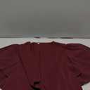 Women Short Sleeve Shrug Cropped Bolero Open Front Chiffon Cardigan for Evening Dress, Size S, Deep Wine Red