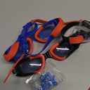 COOLOO Kids Swim Goggles, 2 Packs Swimming Goggles for Kids Girls Boys and Child Age 4-16 (02.black Red/Clear Lens&blue Red/Clear Lens)