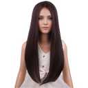 Dark Brown Wig for Kids Child Long Straight Brown Hair Wigs for Girls Synthetic Wig with Wig Cap