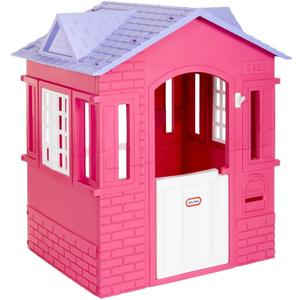 Little Tikes Cape Cottage Pretend Princess Playhousefor Kids, Indoor Outdoor, with Working Doors and Windows, for Toddlers Ages 2+ Years,Pink,Large
