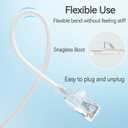 Cat6 Slim Patch Cables 1 Feet 24-Pack White, Cat6a Patch Cables 10Gbps 550MHz High-Speed, Cat 6 Ethernet Cable Pure Copper UTP, Flexible & Thin Patch Cable Cat 6 for Network Cabling