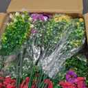 2 Pack Artificial Hanging Flowers for Outdoors, Fake Hanging Plants with 12" Baskets, 24 Pcs UV Resistant Artificial Hanging Flowers for Decoration Outdoors Garden Patio Porch Yard Spring Summer Decor