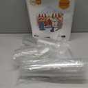 Turbo Bee 50 Sets 32 OZ Clear Plastic Cups with Lids and Straws, Disposable To Go Iced coffee cups with lids for Cold Drinks, Smoothie, and Slushie