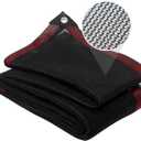 40% Shade Cloth, 6.5x10FT Black Heavy Duty Mesh Screen Tarp with Grommets for Patio, Canopy, Garden, Porch, Greenhouse, Pools, Garage