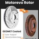 MOTOREVO Front Geomet Coated Brake Kit for Accord [ 2013-2022 292.6mm 11.52in Rotors ] (2013-2020 EX & Select Trims) (2018-2022 LX/EX-L ONLY for 1.5L) Drilled & Slotted Vented Discs & Ceramic Pads